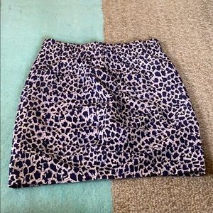 Purple cheetah print skirt